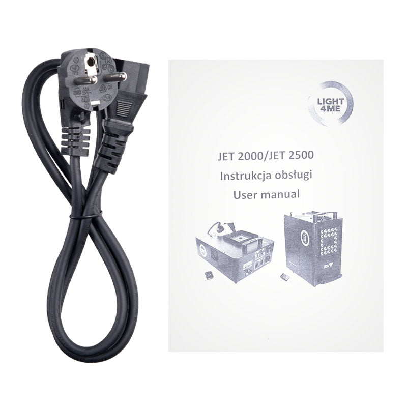 LIGHT4ME JET 2000 vertikal røgmaskine LED + IR fjernbetjening