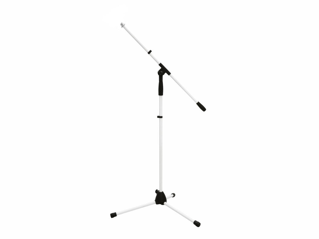OMNITRONIC set microphone trépied MS-1W avec perche blanc + sac