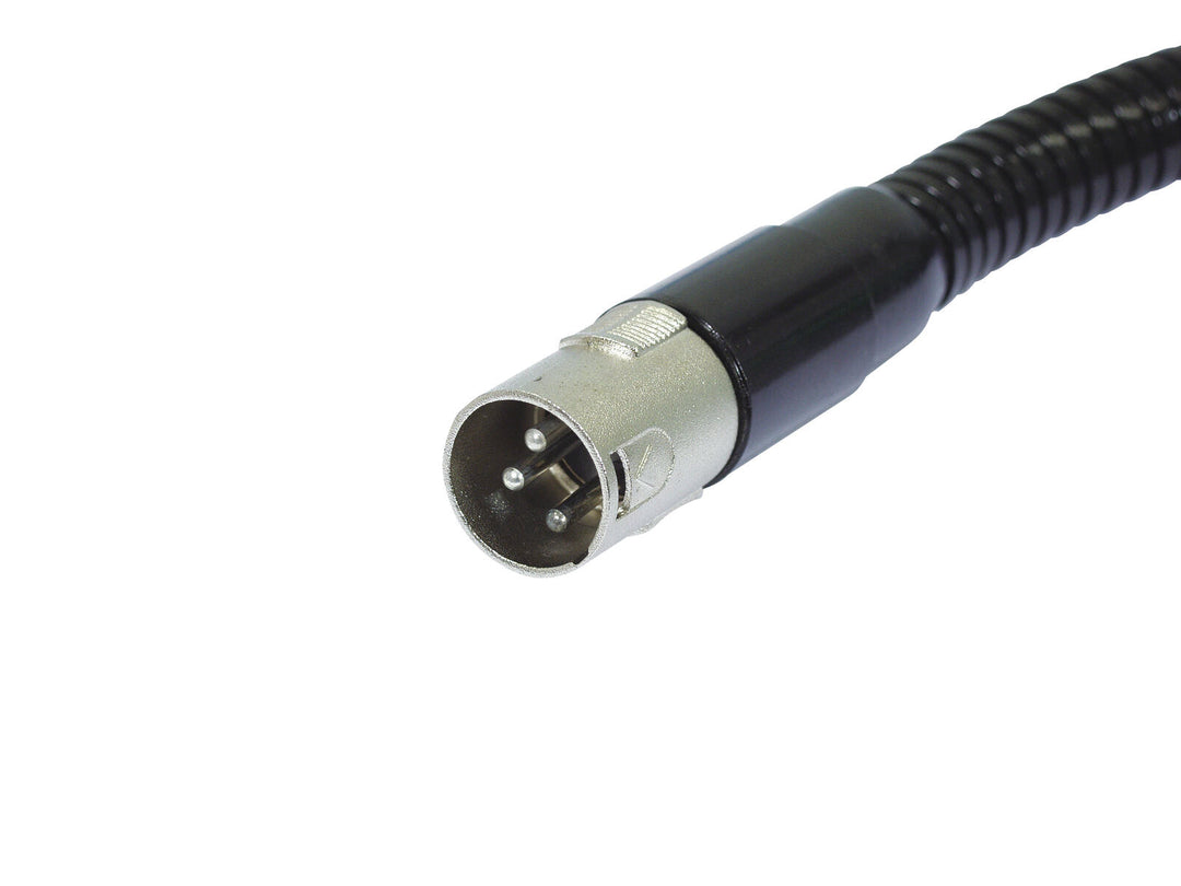 OMNITRONIC col de cygne noir XLR/XLR, 47cm