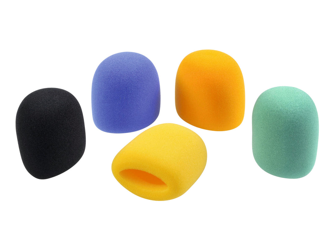 OMNITRONIC Ensemble de bonnettes de microphone, 5 couleurs