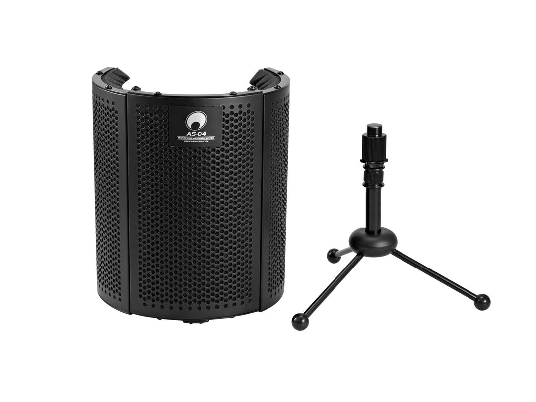 Système d’absorbeur pour microphone de bureau OMNITRONIC AS-04, pliable avec trépied