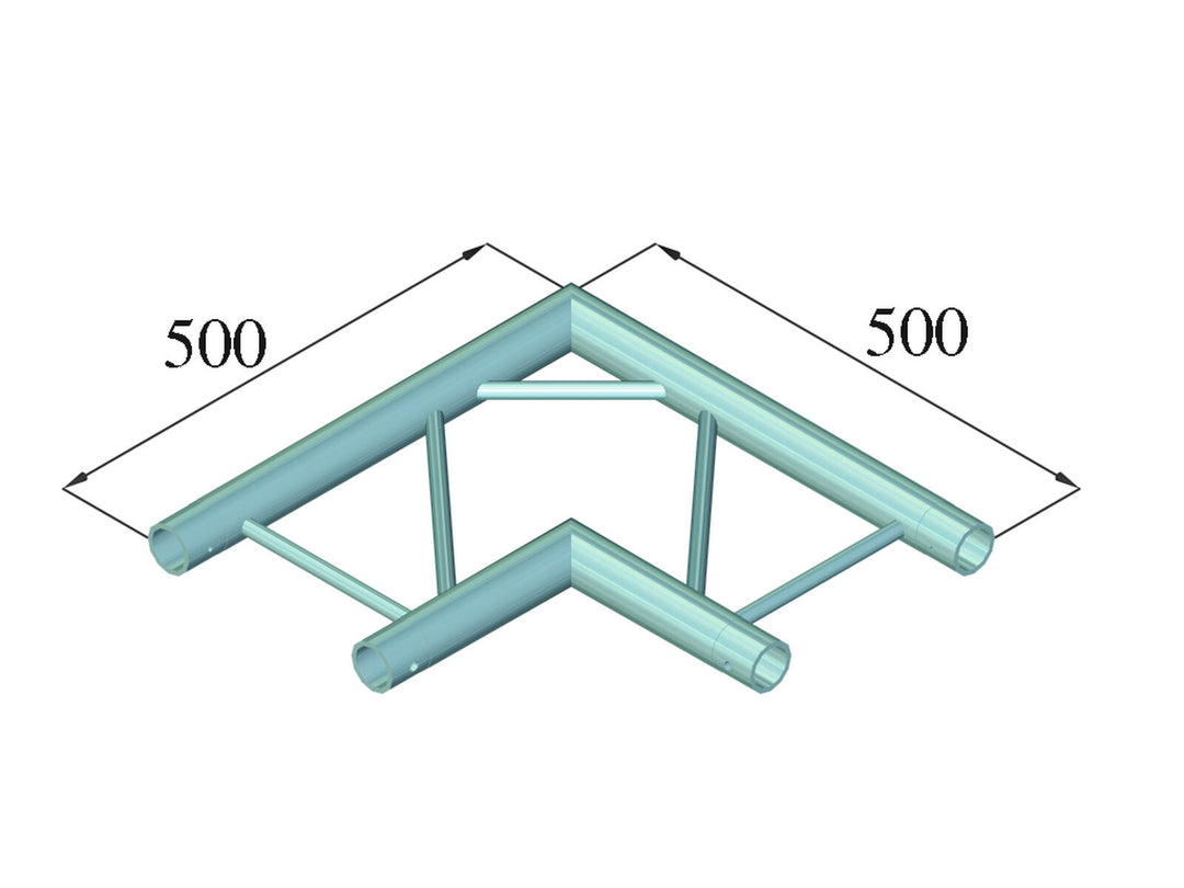 ALUTRUSS BILOCK BQ2-SPAC21H Angle 2 voies 90° bk
