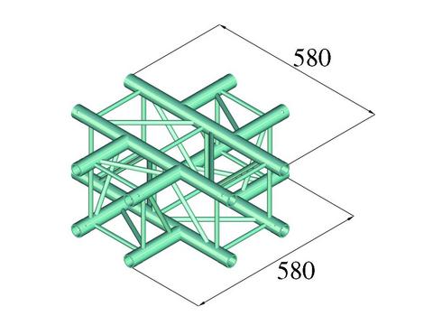 Alutruss DECOLOCK DQ4-PAC41 Pièce en croix 4 voies