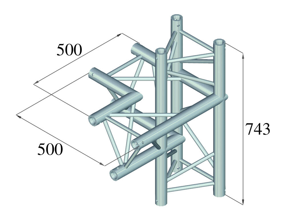 ALUTRUSS TRILOCK 6082AC-44 pièce 4 voies \/ gauche