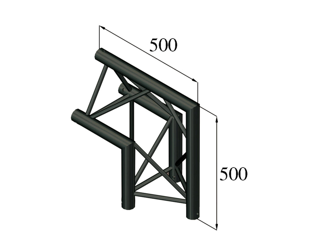 ALUTRUSS TRILOCK S-PAC 24 angle 2 voies 90°/\ Black