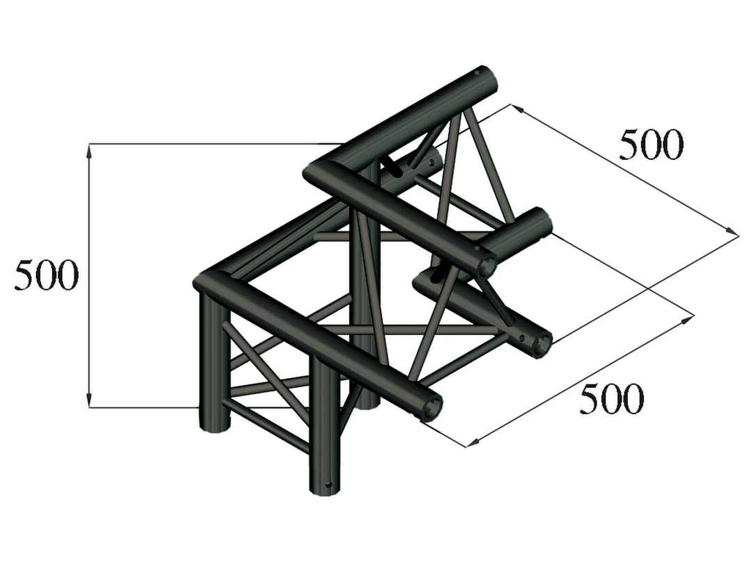 ALUTRUSS TRILOCK S-PAL-32 Angle à 3 voies /\ gauche