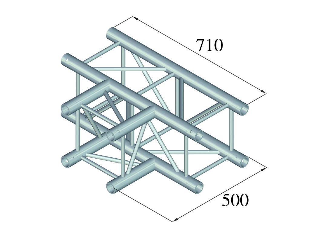 Alutruss QUADLOCK 6082T-35 Pièce en T 3 voies