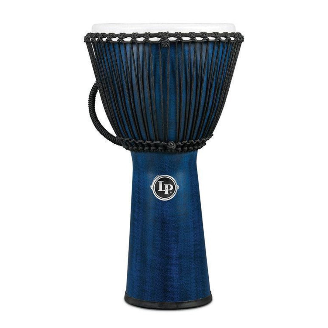 Latin Percussion Djembés World Beat FX à tension par corde - Blue (LP725B)