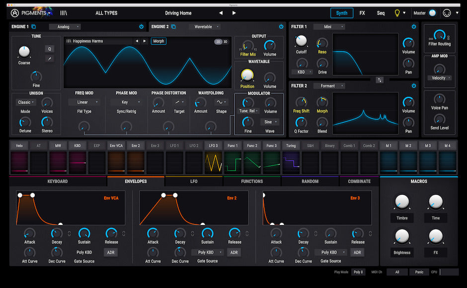 Arturia Pigments Polychrome Software Synthesizer (Download)