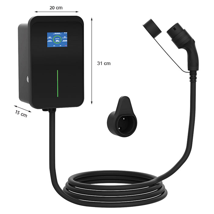 Avant ladeboks til elbil 11kW/16A 3-faset 7 Meter