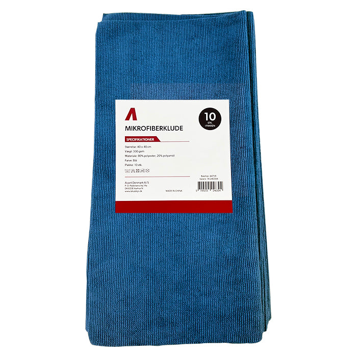 Chiffon en microfibre, 40x40cm, 330gsm, 10 pièces Bleu