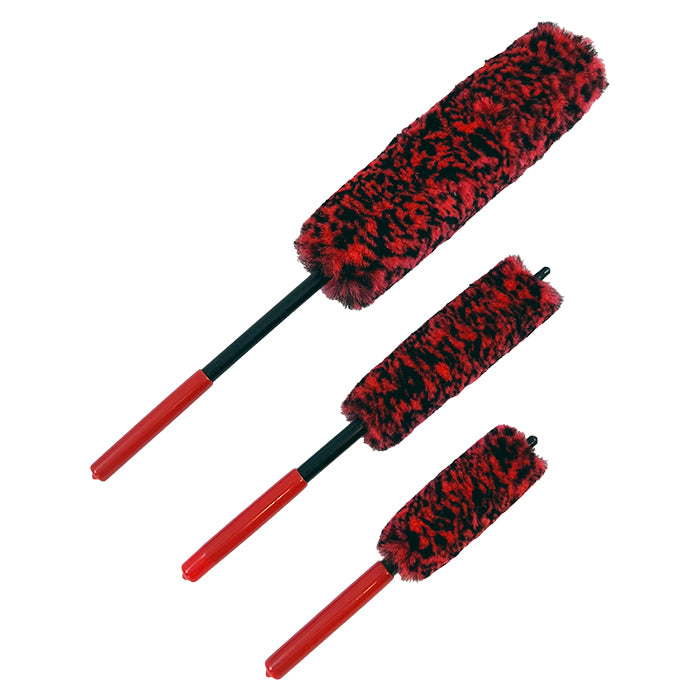 Set de brosses pour jantes en microfibre - 3 pièces.