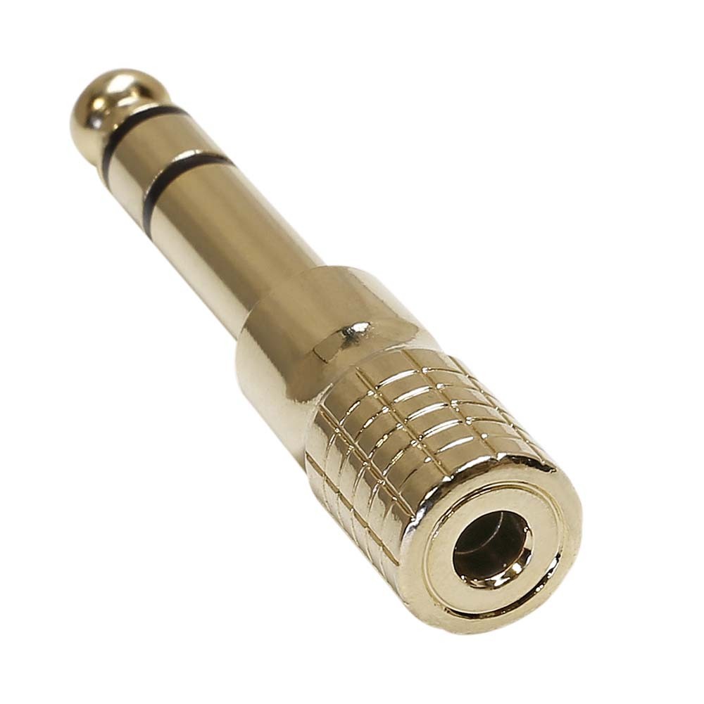 Adaptateur Jack Stéréo 3,5mm vers Jack Stéréo 6,3mm (Or)