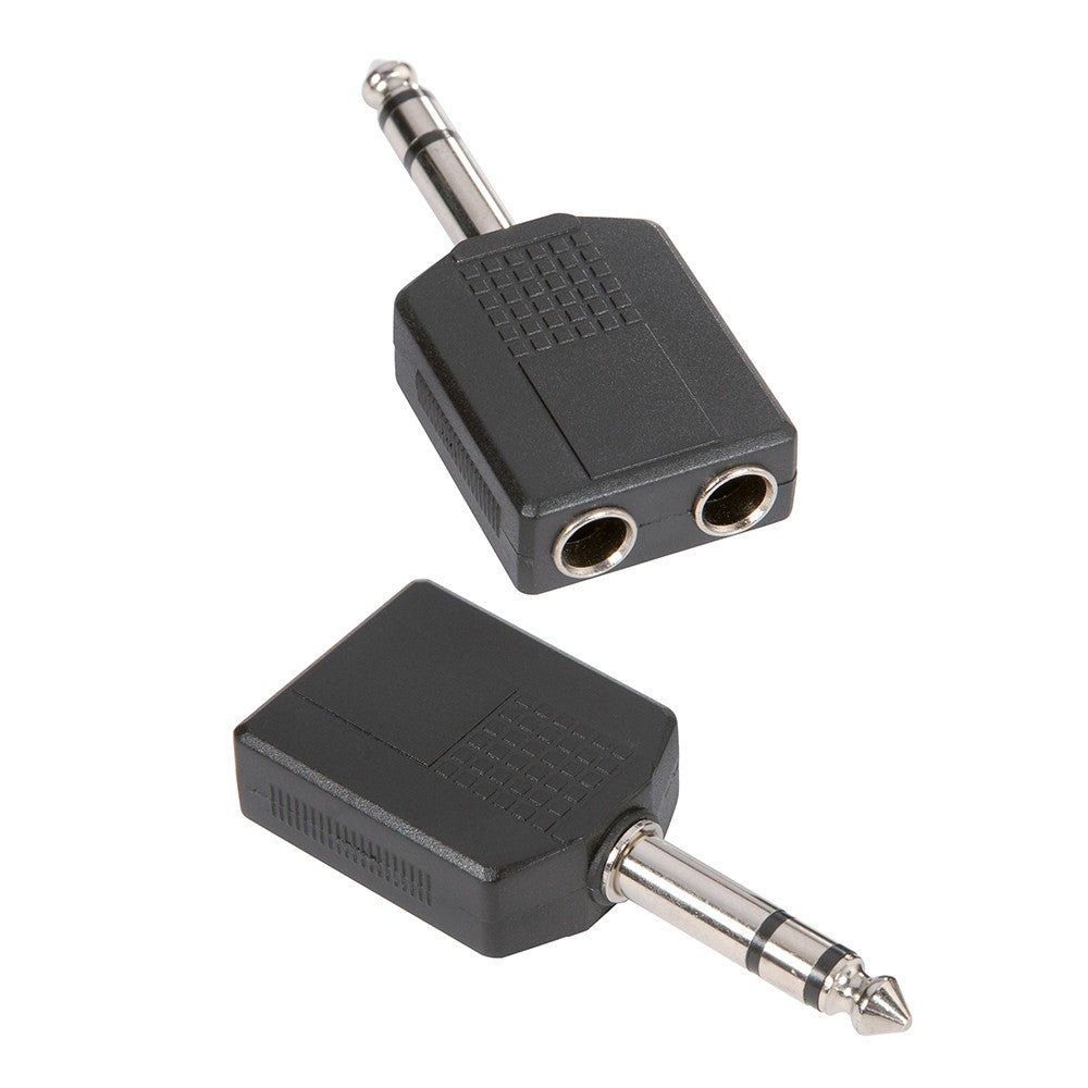 Adaptateur Audio Prise 2 x 6.3 mm Jack Stéréo Femelle vers Jack Stéréo 6.3 mm
