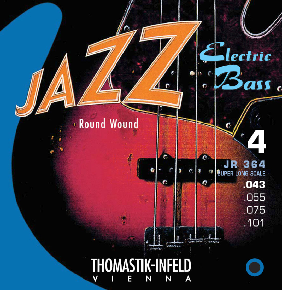 Cordes de basse électrique Thomastik-Infeld Jazz Bass series nickelées à filet rond roundcore - Jeu (JR364)