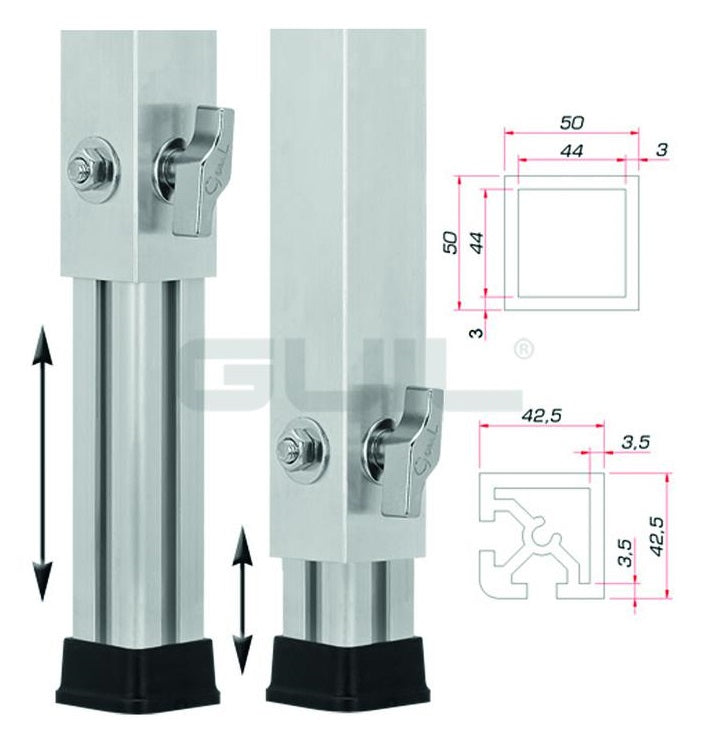 GUIL PTA-440/40-60 Telescopic foot