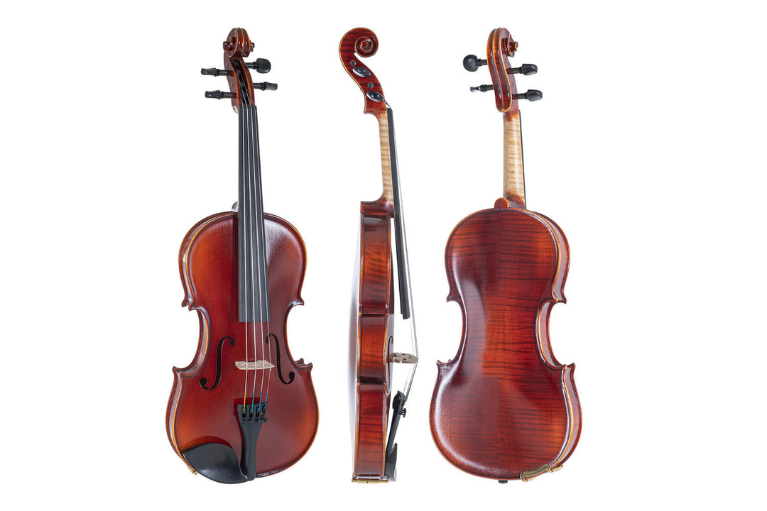GEWA Violons Ideale - 1/2 (Prêt à jouer, étui profilé, sans archet, avec cordes Larsen Aurora, sécurisé pour le transport)