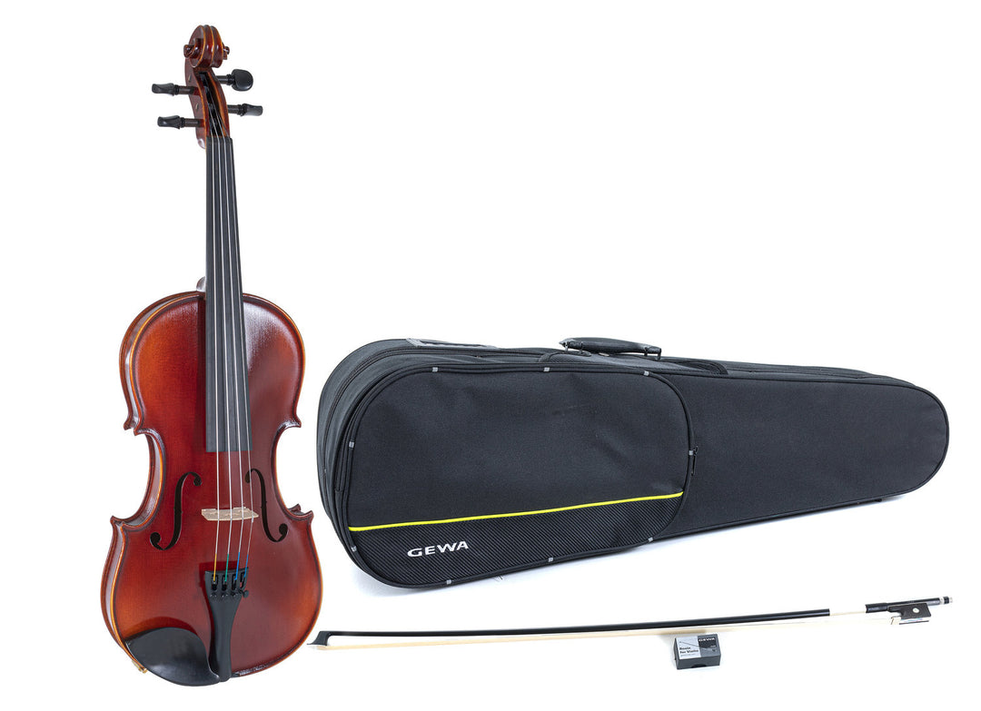 GEWA Violons Ideale - 4/4 (Prêt à jouer, avec case profilé, archet en carbone, cordes Larsen Aurora, sécurisé pour le transport)
