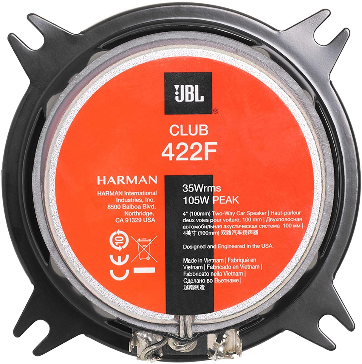 JBL CLUB 422F Ensemble de haut-parleurs de voiture (10cm, 4")