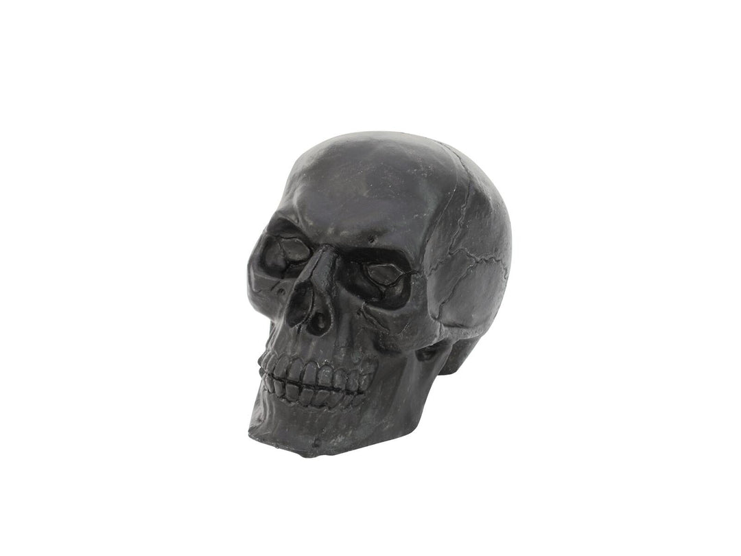 Crâne en plastique, noir, 16 cm