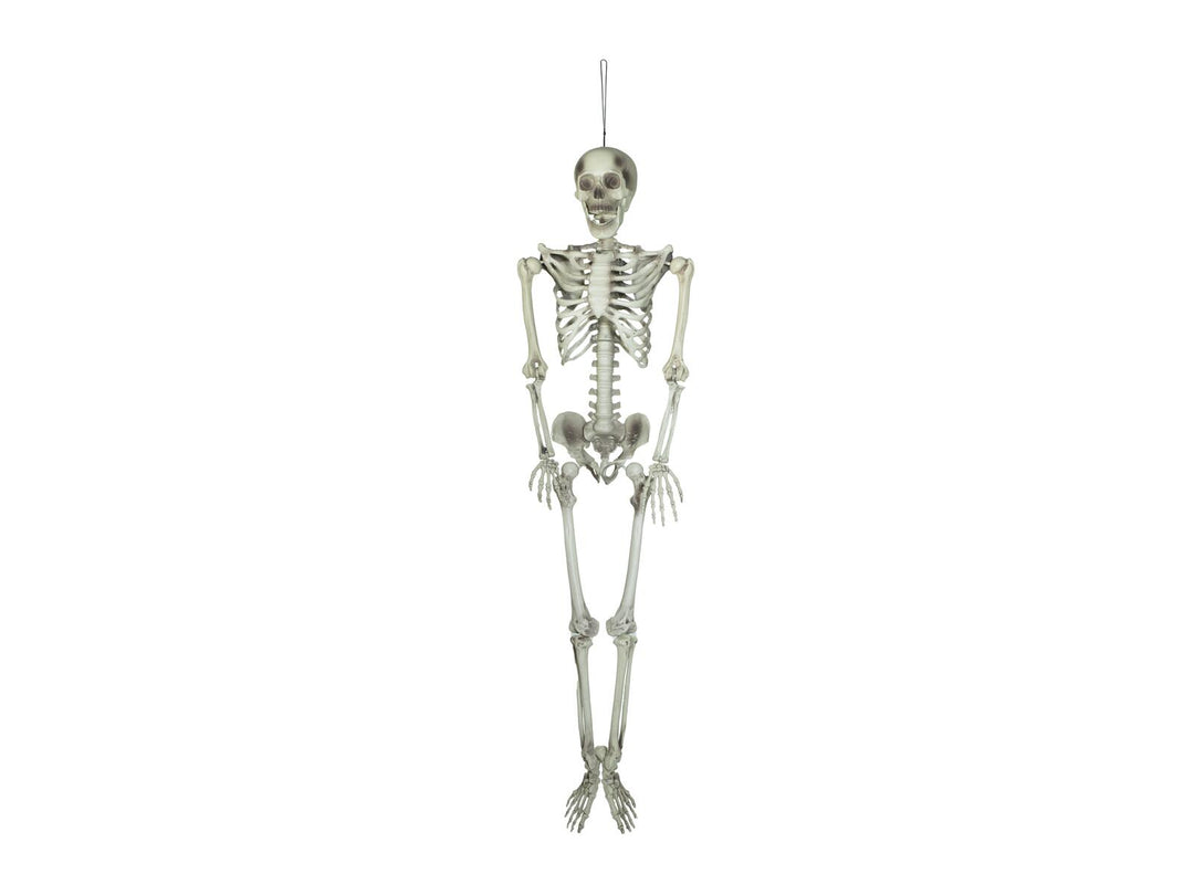 Squelette d’Halloween, suspendu, blanc, 150 cm