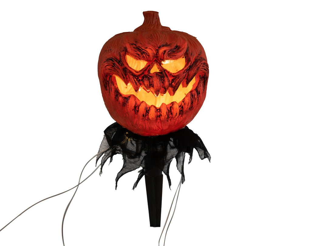 Halloween-græskar med jordspyd, 3 stk., 39 cm