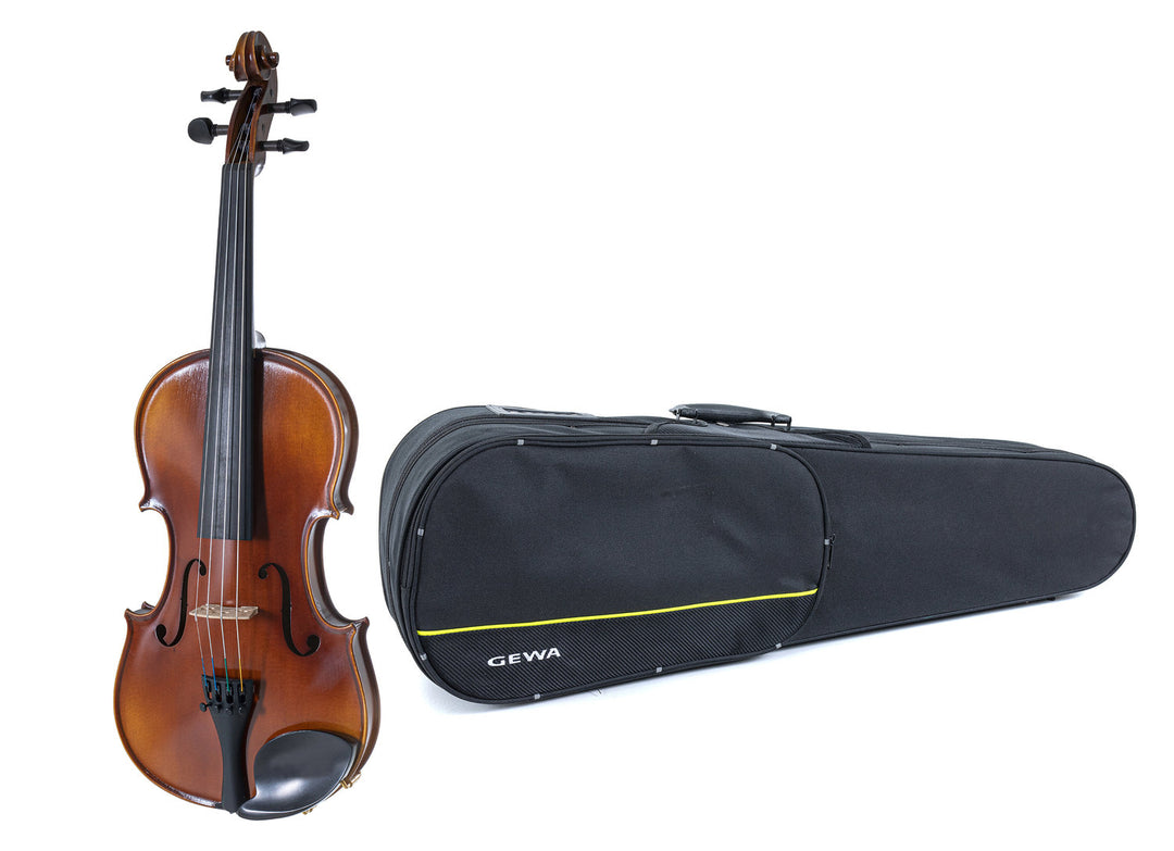 GEWA Violons Allegro - 4/4 gaucher (Prêt à jouer incl. étui moulé, sans archet, avec cordes Larsen Aurora)
