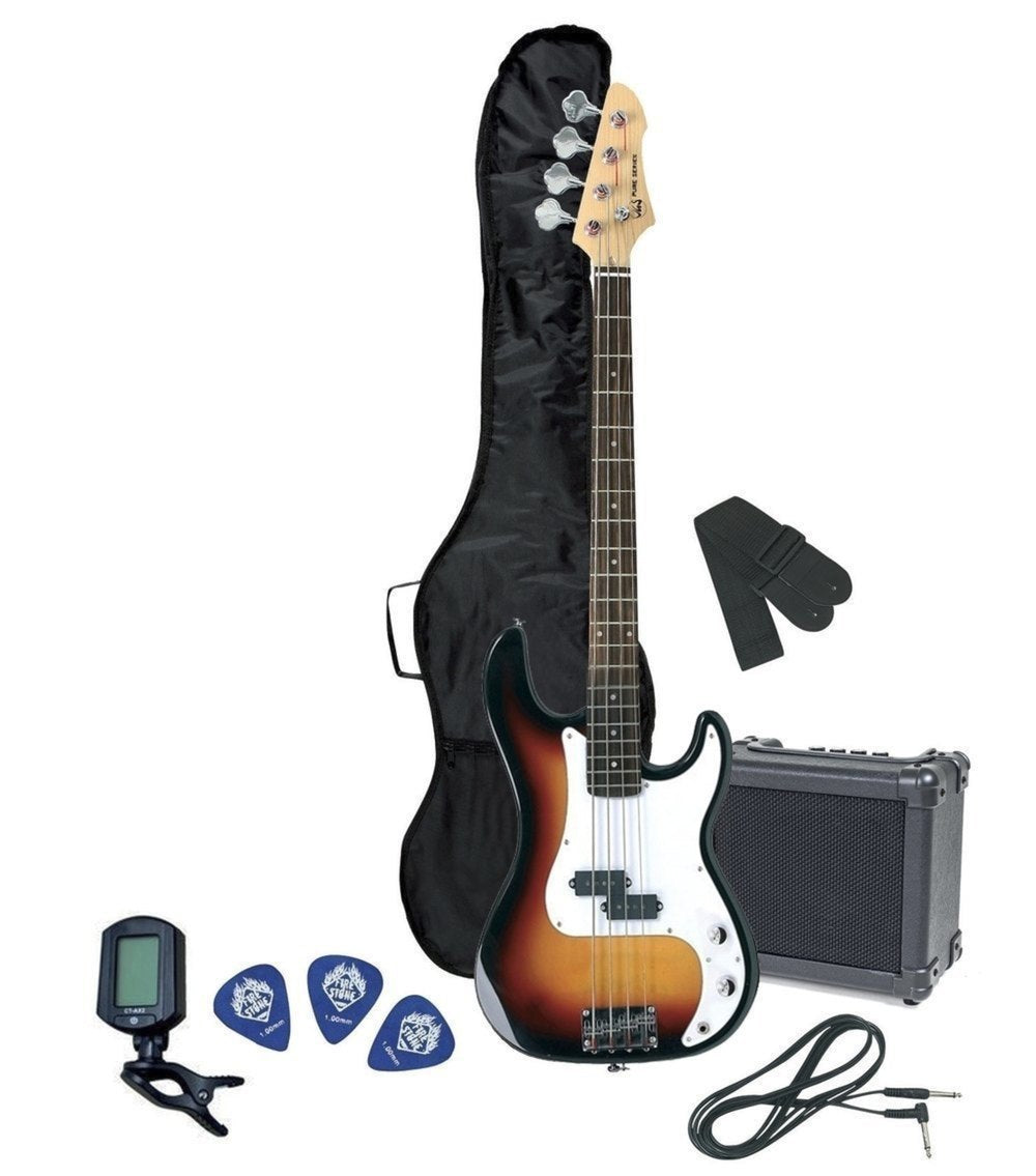VGS RCB-100 Bass Pack, basse électrique avec amplificateur, 3-Tone Sunburst