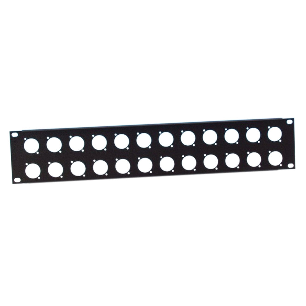 Adam Hall 872214 Panneau de rack en forme de U 2 Unité à 24 D-Type Châssis