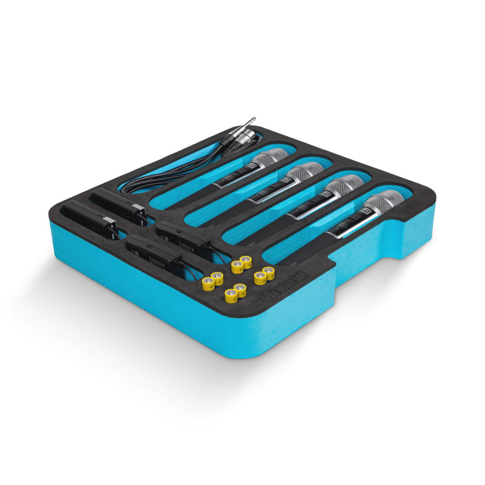 Inlay for 19" 2U Rack Drawer for Wireless Microphones