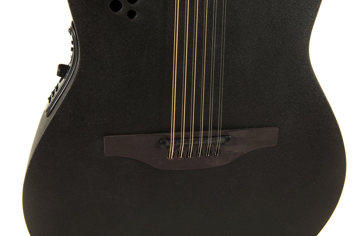 Ovation E-Acoustic Guitar Elite TX Deep Contour Cutaway 12-string - Black Textured (2058TX-5-G)
