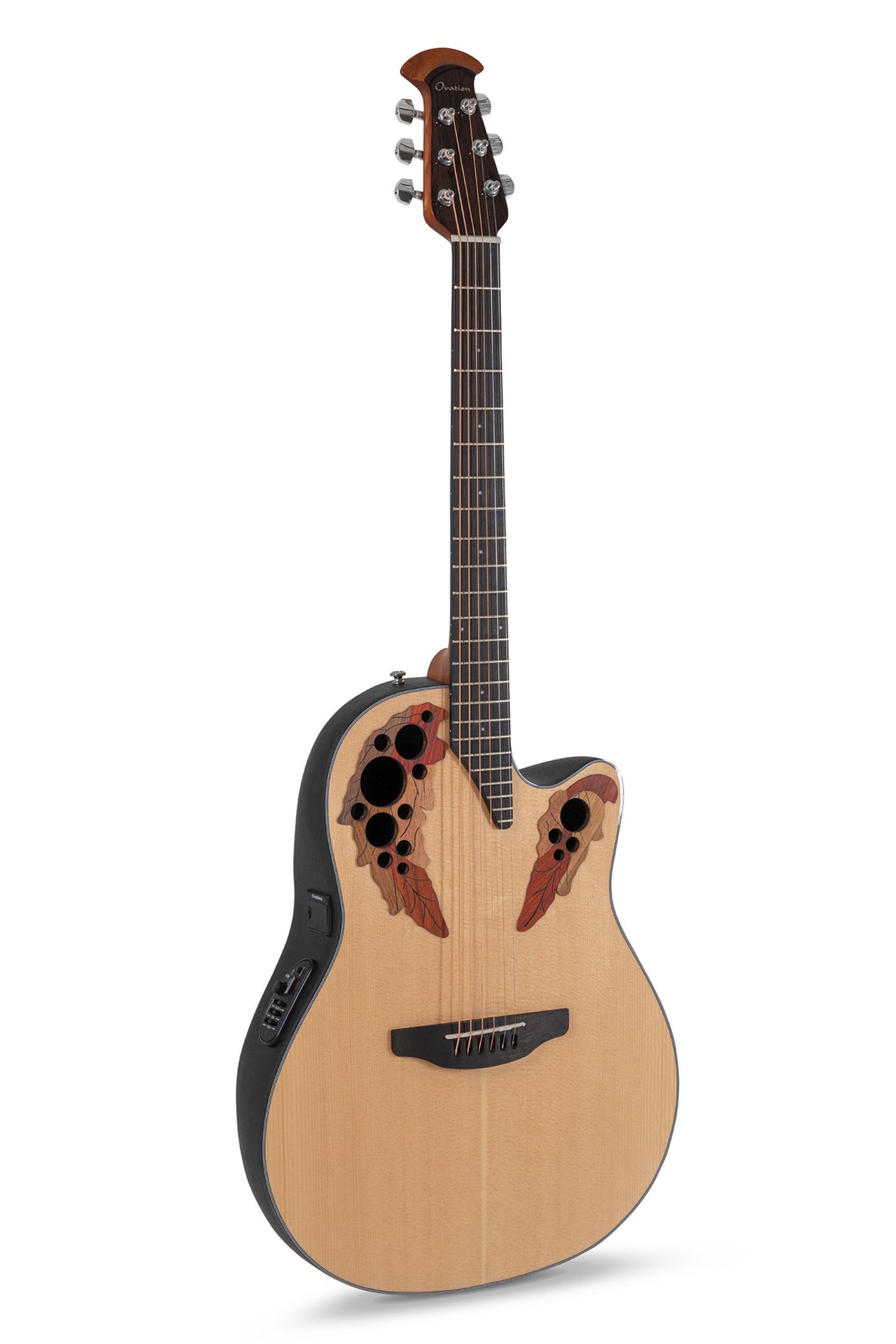 Ovation E-Acoustic Guitar Celebrity Elite Mid Cutaway - Natural (CE44-4-G)