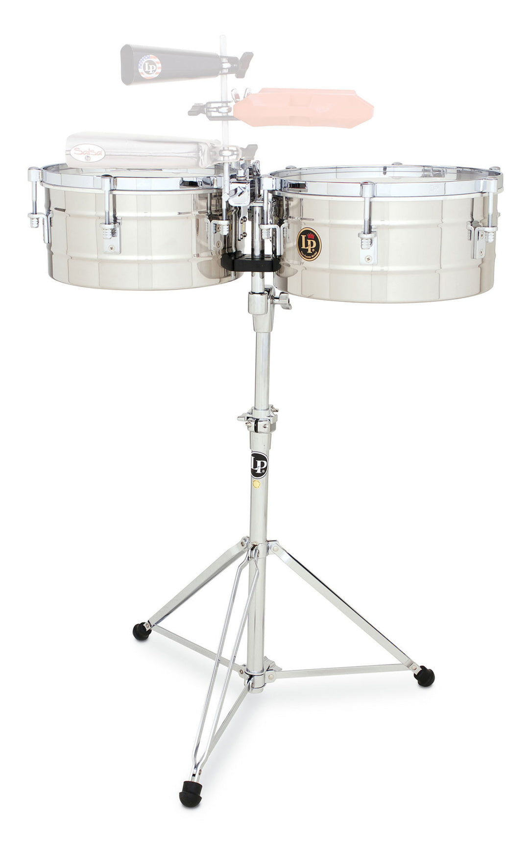 Latin Percussion Timbales Tito Puente en acier inoxydable - 13"/14" (LP256-S)