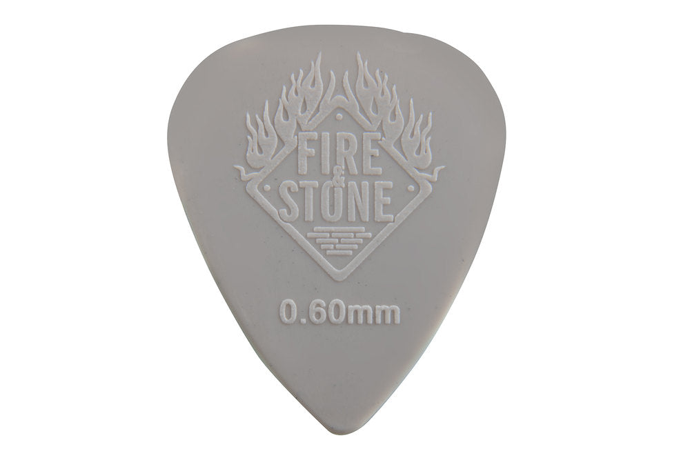 Fire & Stone Nylon médiators 0,60 mm, gris clair, 12 pièces