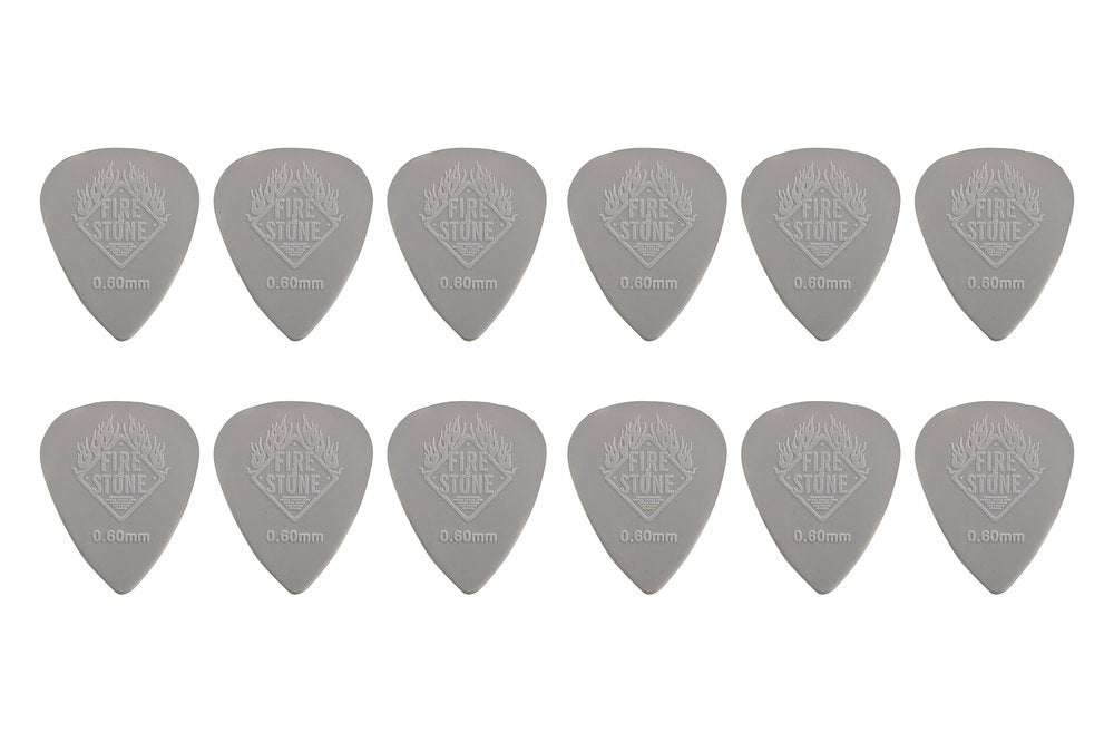 Fire & Stone Nylon médiators 0,60 mm, gris clair, 12 pièces