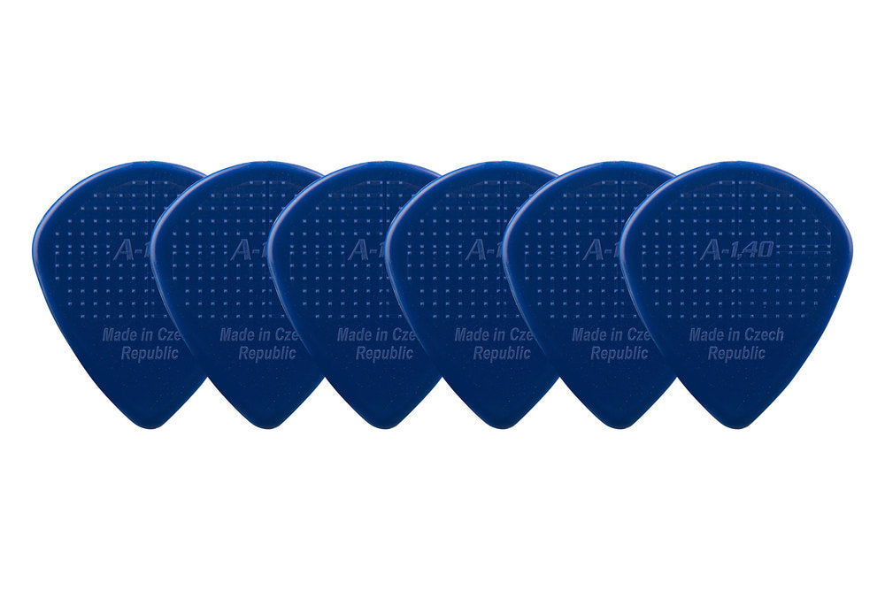 D-Grip Janicek Jazz A médiators, 1,40 mm, bleu foncé, 6 pièces