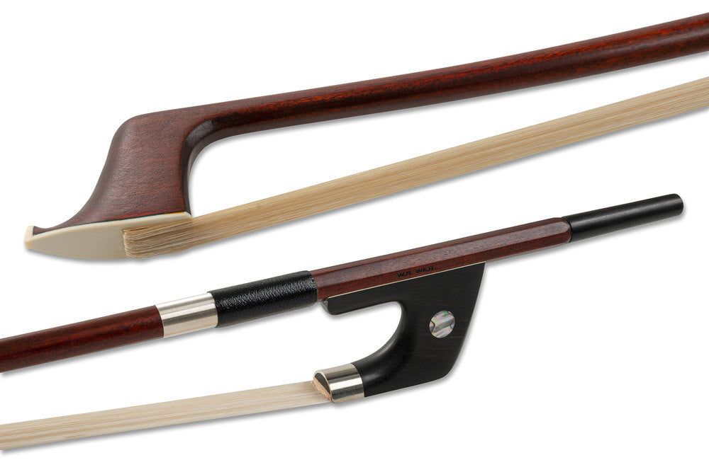 Archet de contrebasse GEWA 3/4, baguette ronde en pernambouc, modèle allemand