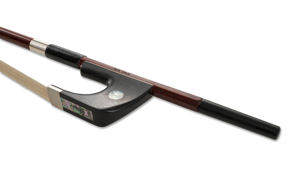 Archet de contrebasse GEWA 3/4, baguette ronde en pernambouc, modèle allemand