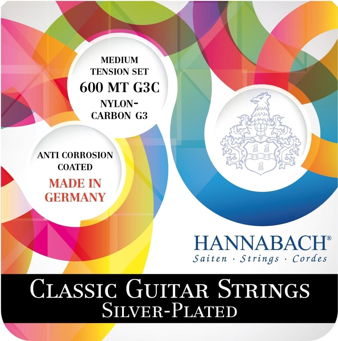 Hannabach cordes pour guitare classique 600 G3C G3 CARBON - Set (600 MTG3C)