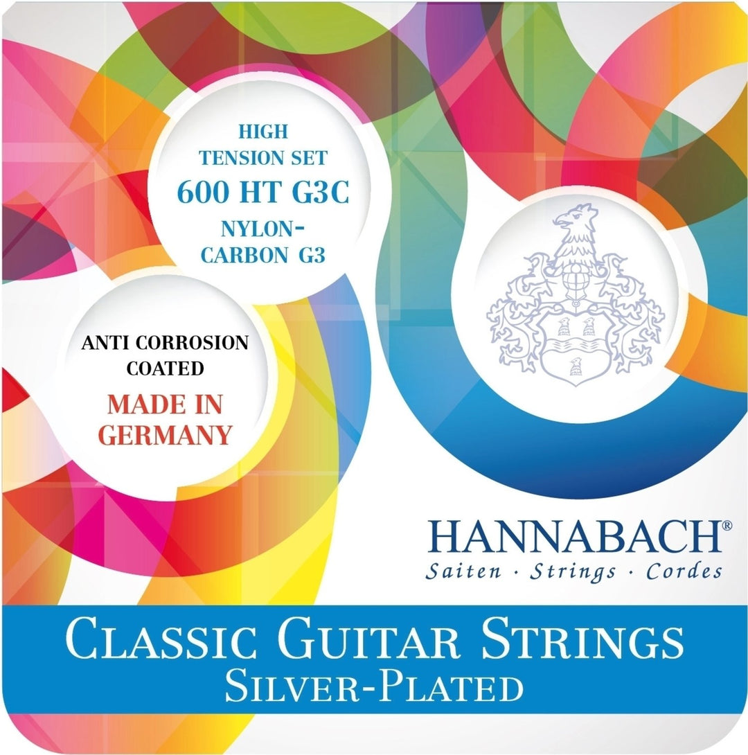 Hannabach cordes pour guitare classique 600 G3C G3 CARBON - Set (600 HTG3C)