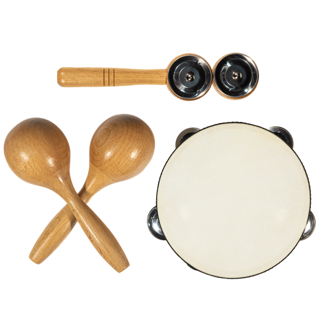 Coffret cadeau Percussion en bois pour enfants avec 3 pièces