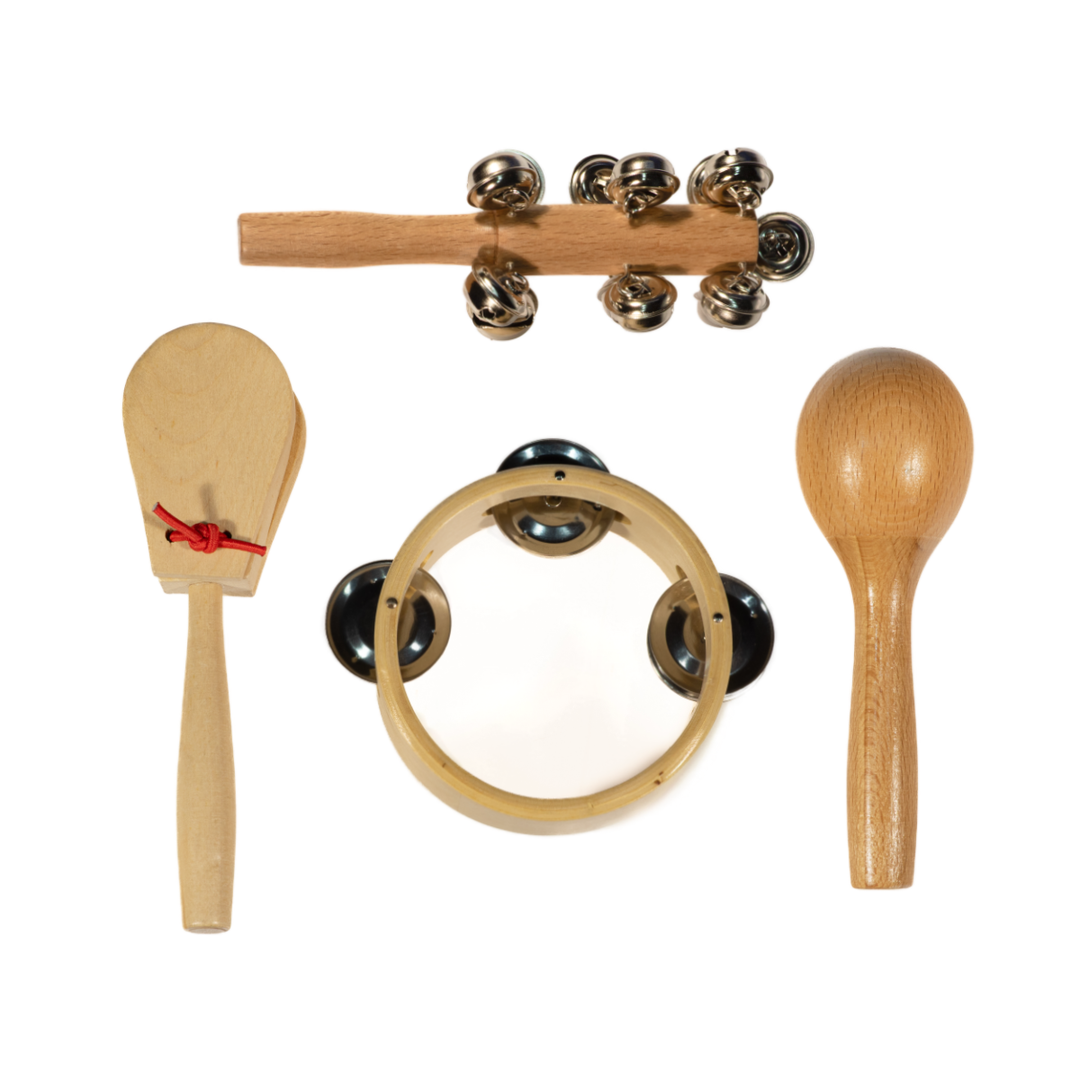Coffret cadeau Percussion en bois pour enfants avec 4 pièces
