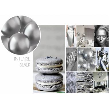 Ballons 10 pcs. (Argent Intense, 33cm)