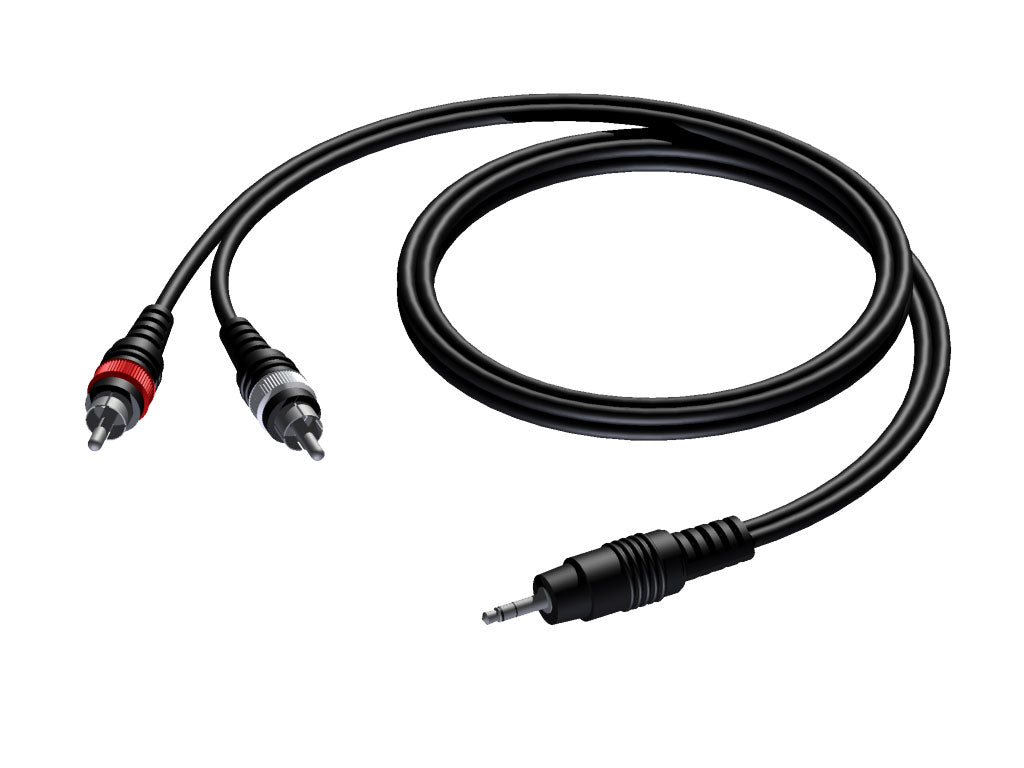 ProCab MiniJack stéréo 3,5 mm > 2 x RCA - 15 mètres