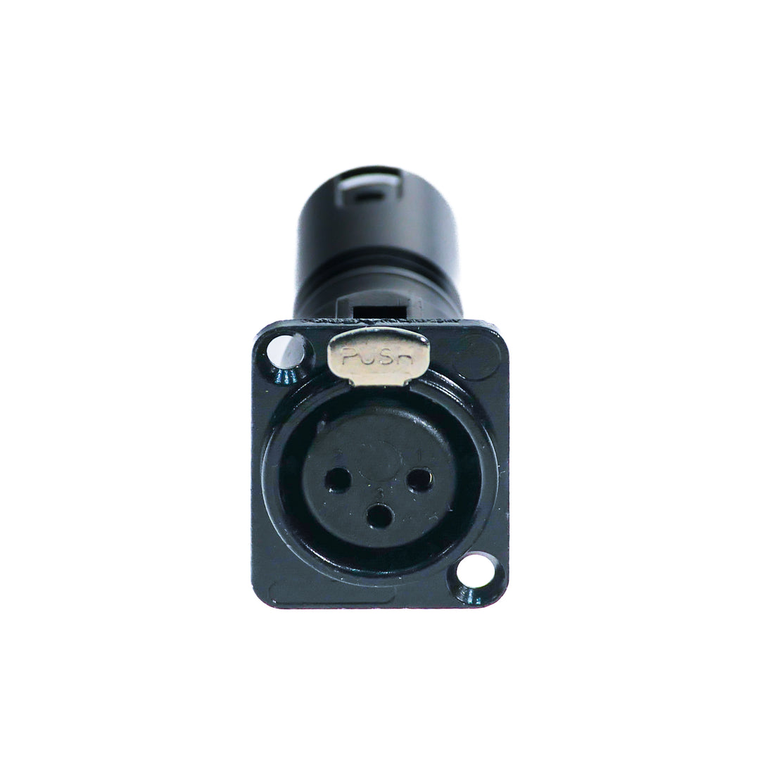 Perfex XLR Mâle vers XLR Femelle Châssis Connecteur,(Noir)
