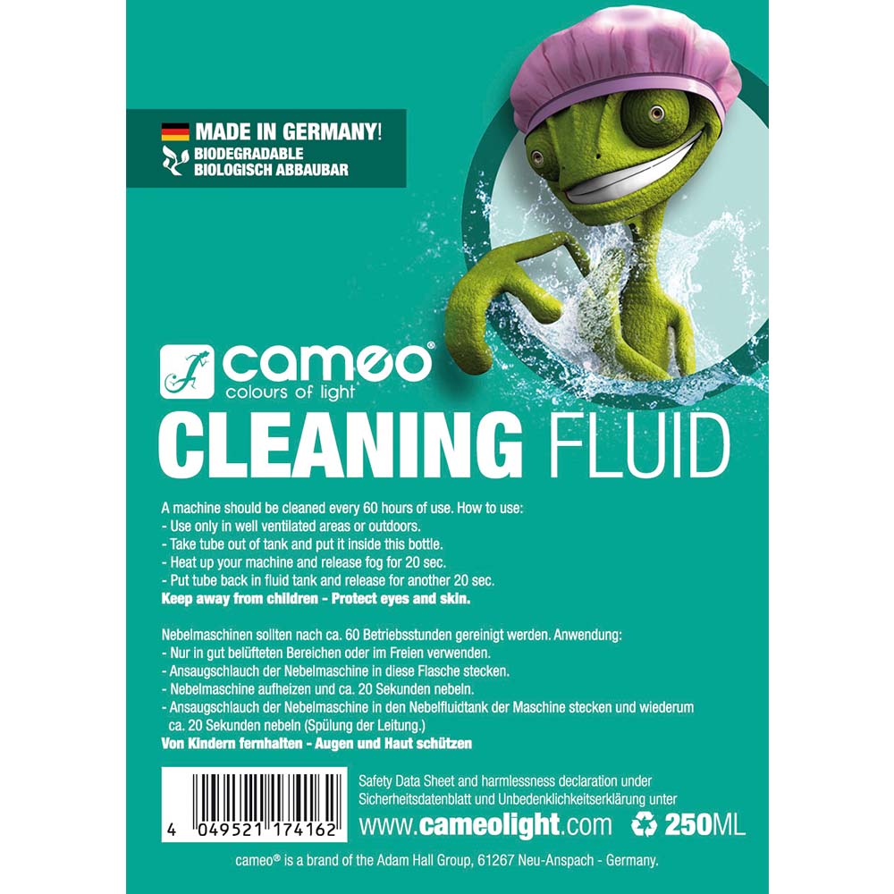 Cameo RENSEVÆSKE 0,25 L – Fluide spécial pour le nettoyage des machines à fumée 250 ml