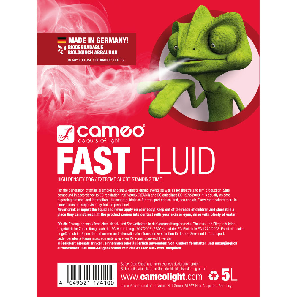 Cameo FAST FLUID 5 L - Fluide haze à très haute densité et temps de suspension très court 5 L