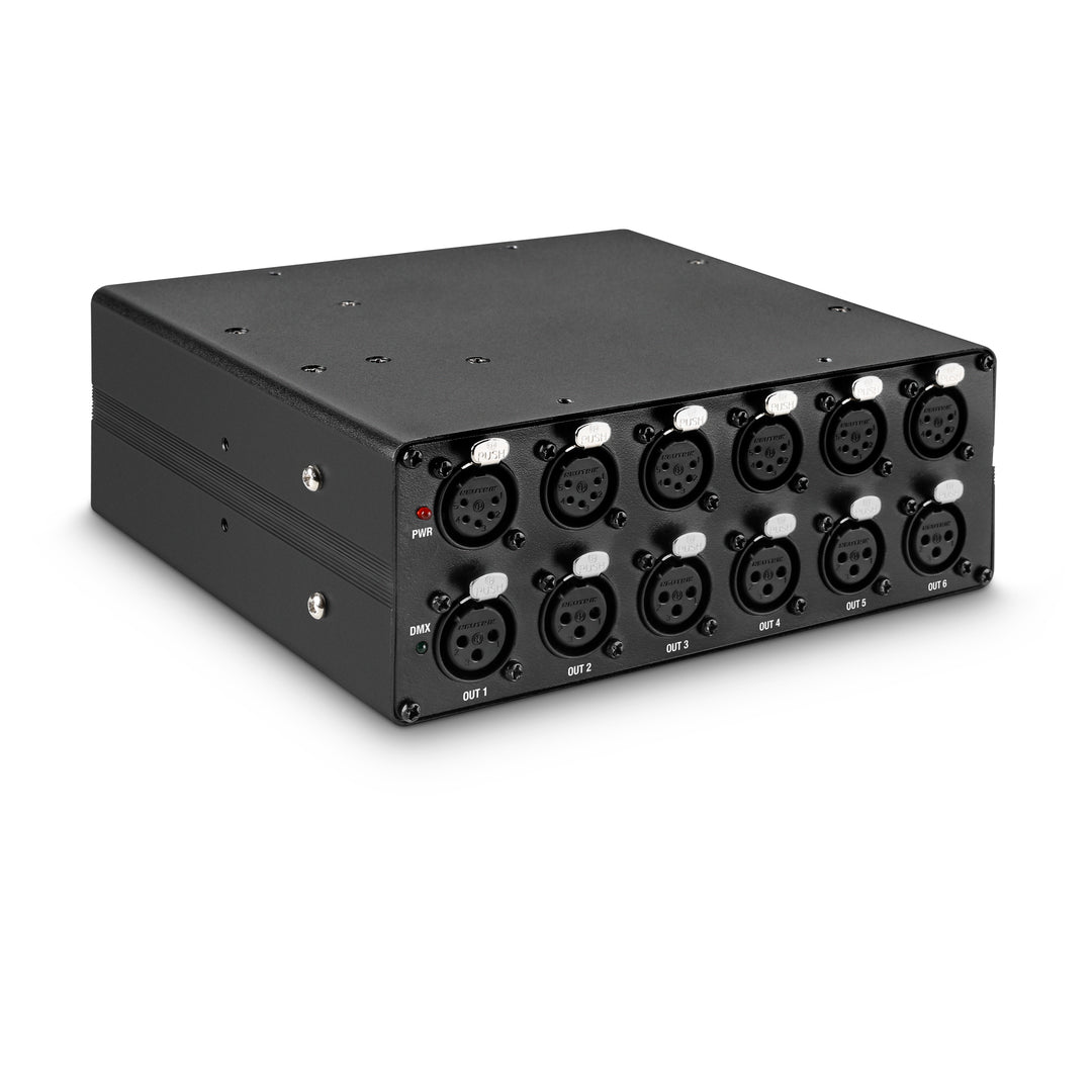 Cameo SB 6 T RDM - Splitter/booster DMX/RDM à 6 sorties avec connecteurs 3 et 5 broches