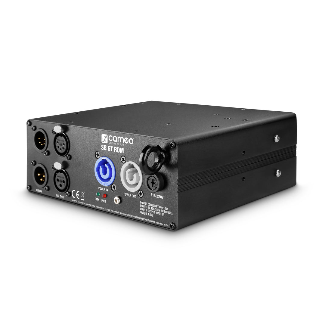 Cameo SB 6 T RDM - Splitter/booster DMX/RDM à 6 sorties avec connecteurs 3 et 5 broches