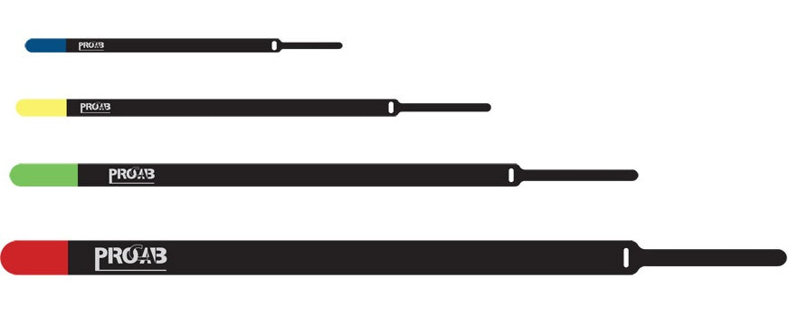 ProCab Attaches-câbles velcro 30x750 mm, noir/rouge 10 pièces